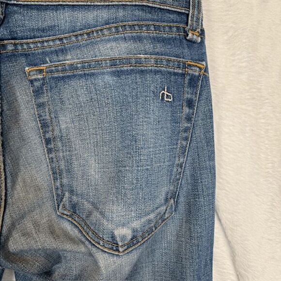 Rag & Bone Dre Jeans Lowrise Boyfriend Bradford Wash Stretch Denim Size 24 - Picture 5 of 13